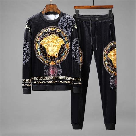 versace men wear|velvet tracksuit men's versace.